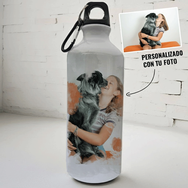 Botella deportiva personalizada con foto