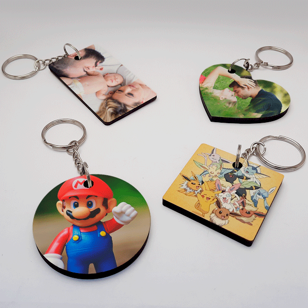 Llaveros de MDF personalizados