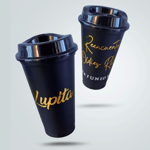 Vaso de plástico personalizado 16 oz – Vinil resistente para cafeteros