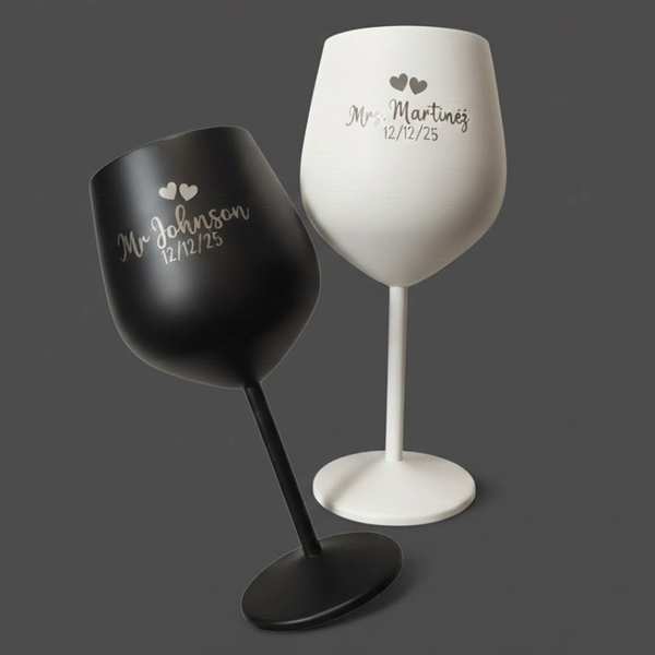 Dúo de Copas acero inoxidable - Personalizado