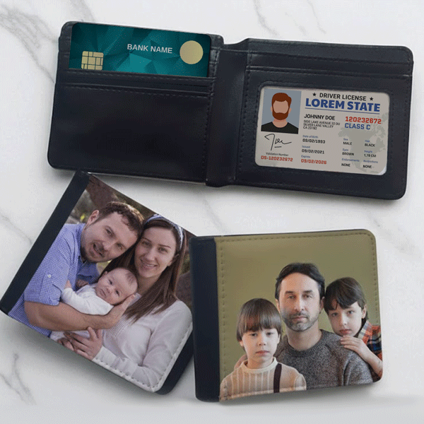 Billetera masculina personalizada con fotografía