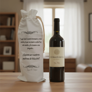 Bolsa para botella de vino - personalizada con frase