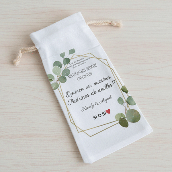 Bolsa para botella de vino - personalizada con frase