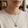 Collar de corazón personalizado con foto - para dama