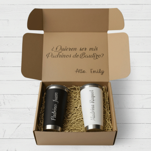 COMBO Dúo Termos 20oz + Caja personalizada ¿Quieren ser mis padrinos?