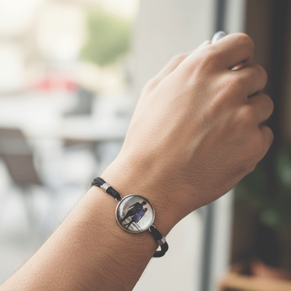 Pulsera de aluminio Unisex - personalizada con foto